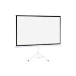 100cm x 100cm Tripod Matte White Projector Projection Screen | Portable Lightweight with Stable Tripod | Universal Projector Compatibility | 4:3 and 1:1 Viewing Formats