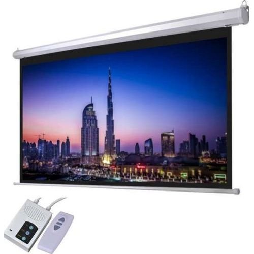 120" Electric Projector Screen Matte White with Remote | 16:9 Format | 266cm x 150cm | Motorized Projection Screen
