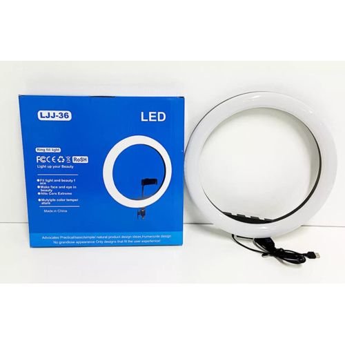 14" LJJ-36 Ring Light | Professional LED Ring Light for Photography, Video, Makeup, & Live Streaming | Adjustable Color Temperature & Brightness | Kenya Edition