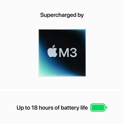 Apple MacBook Air M3 (13.6" Liquid Retina, 16GB/256GB, 8-Core, Four-Speaker Sound, Backlit Keyboard, 1080p FaceTime, Model A3113, 1 Year Warranty)