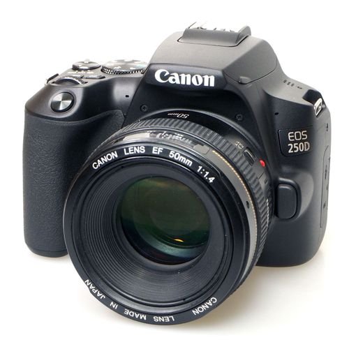 Canon EOS 250D DSLR Digital Camera with EF-S 18-55mm f/3.5-5.6 III, Wi-Fi, Bluetooth, 4K Movies | Compact 24.1MP Camera for Content Creation and Vlogging