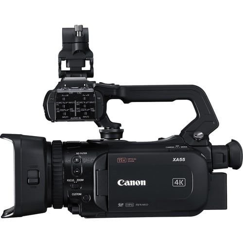 Canon XA55 UHD 4K30 Professional Camcorder | Dual-Pixel Autofocus | 1” CMOS Sensor | 15x Optical Zoom | Dual XLR Audio Inputs | 8.29MP | 4K/30p Recording