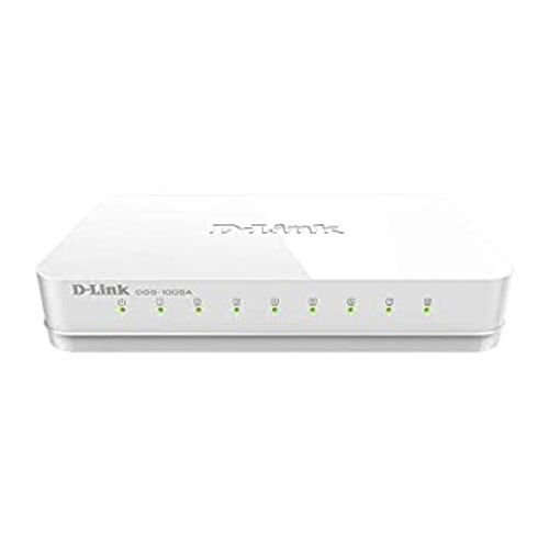 D-Link DGS-1008A 8-Port Desktop Gigabit Ethernet Switch | High-Speed Networking | Plug & Play | Energy-Efficient | Silent Operation | Home & Office Connectivity