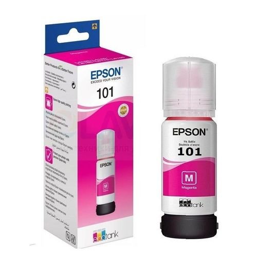 Epson 101 EcoTank Magenta Ink Bottle 70ml | High-Yield Refill Ink for L Series Printers | Genuine EcoTank Cartridge | Vibrant Magenta Printing