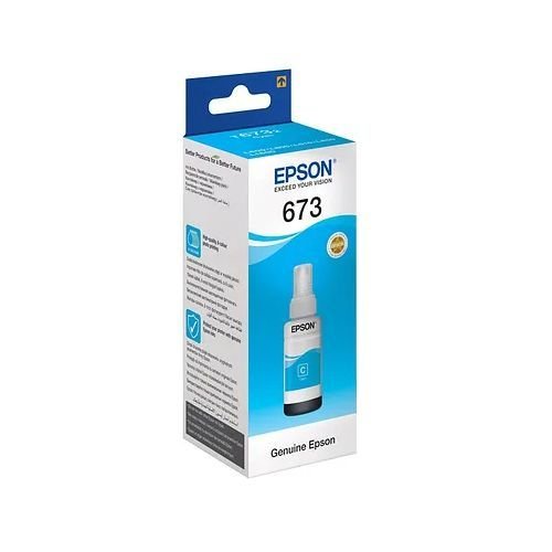 Epson T6732 Cyan Ink Bottle 70ml | High-Yield Original Ink for Epson EcoTank Printers | Reliable, Vivid Prints | Genuine Epson Quality