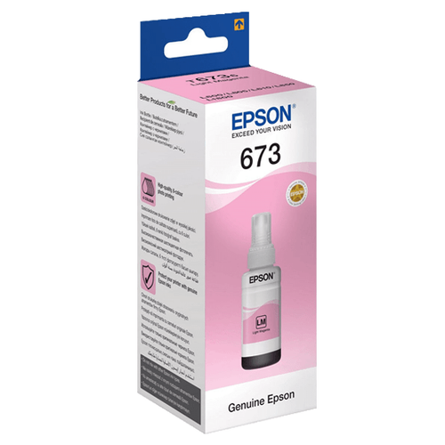Epson T6736 Light Magenta Ink Bottle 70ml | Genuine Ink Refill for EcoTank Printers | High-Quality, Fade-Resistant Printing