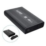 External Hard Disk Hand Carrying Zipper Case for 3.5" HDD Black | Portable Shockproof EVA Protection | Accessories Pocket | Universal Hard Drive Storage Case - Image 2