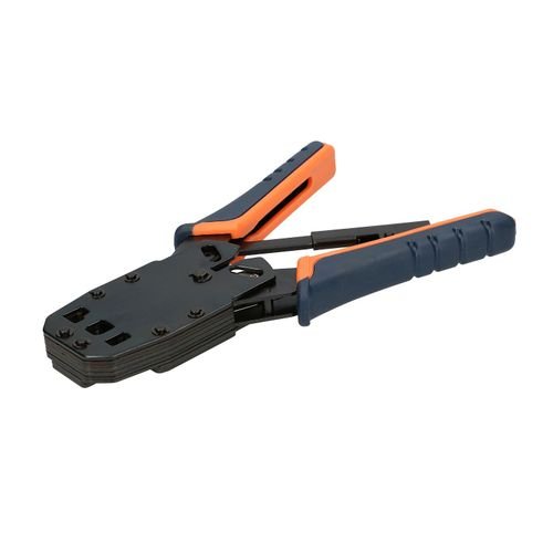 Extralink 4P 6P 8P Crimp Tool with Ratchet | Multi-Functional Network Cable Crimper | Precision Network & Telecom Installation Tool | Durable Steel Construction