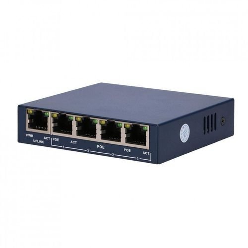 Extralink EUROS 4-Port POE Switch | 10/100Mbps | 802.3af | 60W Total POE | 15.4W Per Port | Plug and Play