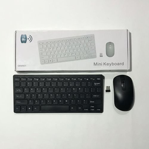 GKM901 Mini Wireless Keyboard + Mouse | Ultra-Compact 2.4GHz Combo | Plug & Play | Ergonomic Design | Long Battery Life