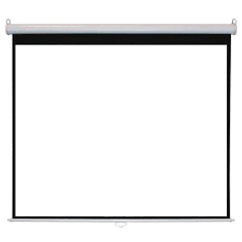 Generic 200x200cm Manual Pull Down Projector Screen | Slow Retract Mechanism | HD Projection | Anti-Crease PVC Fabric | Ceiling & Wall Mountable