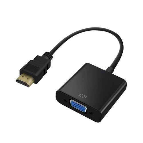 Generic HDMI Male to VGA Female Adapter | Video Display Converter | Plug & Play | Compact Design | High Compatibility
