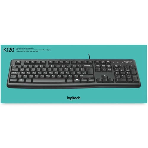 Logitech K120 USB Keyboard | Durable Spill-Resistant Full-Size Keyboard | Quiet Typing | Plug-and-Play Simplicity | Kenya