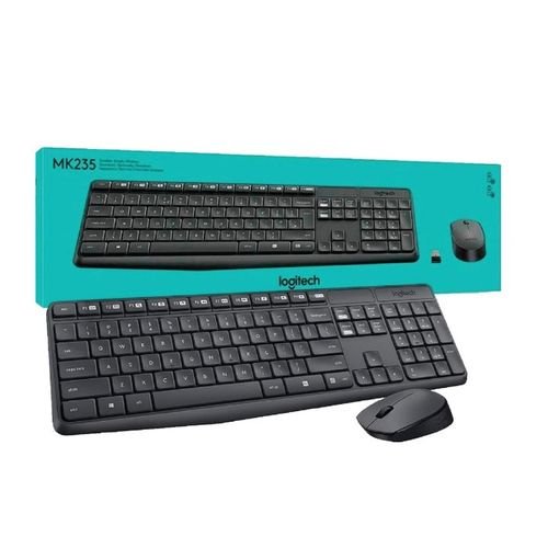 Logitech MK235 Wireless Keyboard and Mouse Combo | Reliable Wireless Connectivity | Full-Size Keyboard | Long Battery Life | Plug & Play Convenience