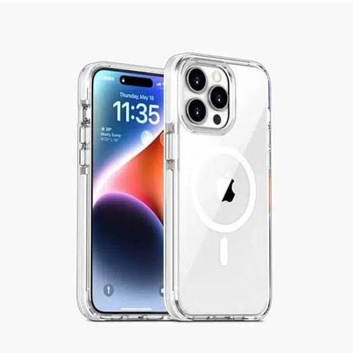 MagSafe TPU iPhone Back Case | Magnetic Wireless Charging Compatible | Shockproof Protection | Slim Transparent Cover