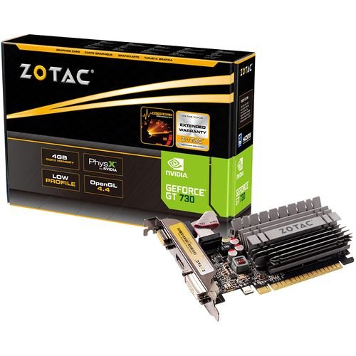 NVIDIA GeForce GT 730 4GB DDR3 64-Bit PCI-E 2.0 Dedicated Graphics Card | Entry-Level Gaming & Multimedia | HDMI, DVI, VGA Support | Low Profile Design