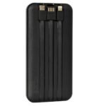 PIXOR Power Bank 10000mAh (37Wh, 22.5W) | 3 Built-in Cables (USB-C, Lightning, USB-A) | Triple Output | Fast Charging | PixorPB-10225BK - Image 3