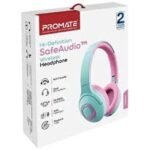 Promate CODDY.BGM Hi-Definition SafeAudio Wireless Bluetooth Over-Ear Headphones | Kids Safe Sound | Comfortable Design | Long Battery Life