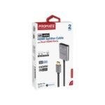 Promate MediaSplit-H2 4K@60Hz HDMI Splitter Cable with Dual HDMI Ports | High-Definition Video Transmission | Plug & Play | Dual Display Extension - Image 2
