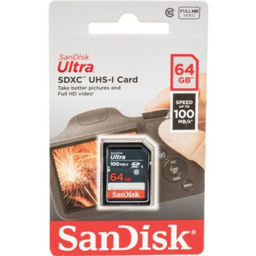 SanDisk Ultra 64GB SDXC Class 10 UHS-I Memory Card | Up to 100MB/s | Reliable Storage for Photos & Videos | Kenya