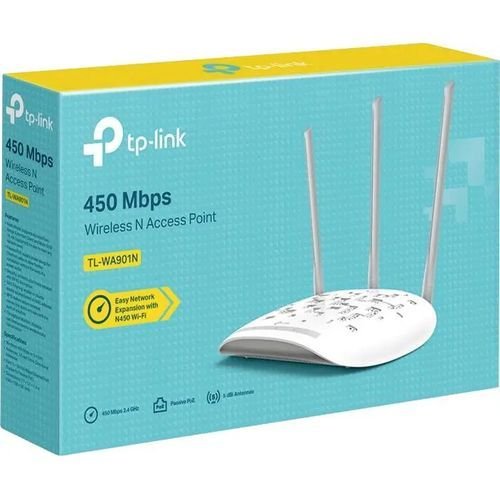TP-Link TL-WA901N Wireless N Access Point | 450Mbps Wi-Fi | Multiple Modes | MU-MIMO | Easy Setup | PoE Support