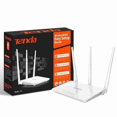 Tenda F3 N300 300Mbps Wireless Router | High-Performance Wi-Fi Router | Easy Setup | 3 External Antennas | Ideal for Home & Small Office – Kenya