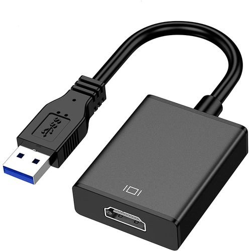 USB to HDMI Adapter 4K@60Hz USB 3.0 to HDMI 1080P Video Graphics Cable Converter with Audio | Plug & Play Display Extension for Laptops/PCs | High Definition External Graphics Card