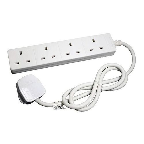 itel 4 Way Extension 250V 10A 2500W Max 3M ISU-2430L Safety Extension | Power Surge Protection | Heavy Duty | 3 Meter Cable