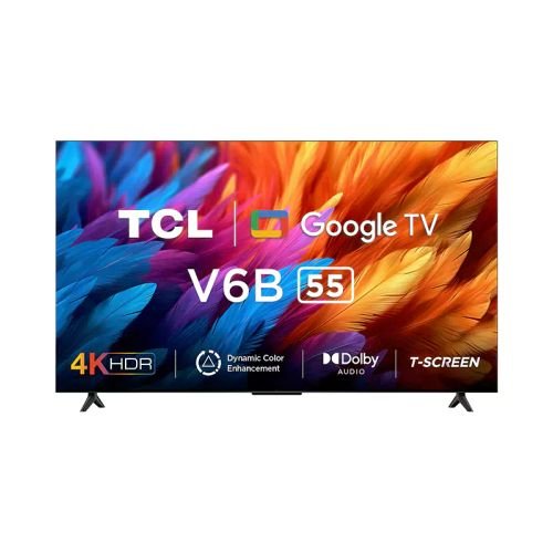 TCL 55 INCH V6B 4K HDR Google TV 55V6B | Ultra HD Smart TV | Bezel-Less Design | Dolby Audio | Google Assistant Built-In